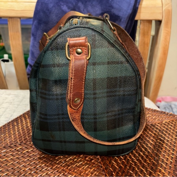 Rare find ✨ POLO Ralph Lauren Vintage Boston Tartan Crossbody Duffel Travel Bag - Picture 5 of 16